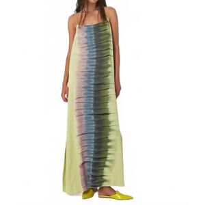 NEW RABENS SALONER macaw cami dress in lime combo